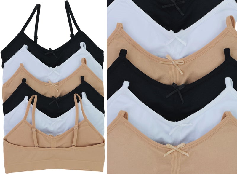 ToBeInStyle Girlsâ€™ Basic Pack of 6 Training Bras - Assorted - L/XL - Image 3